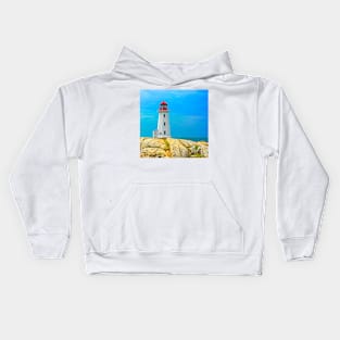 The Solitude of a Lighthouse, Peggy's Cove Kids Hoodie